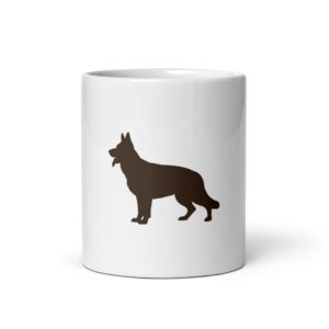 German Shepherd White glossy mug
