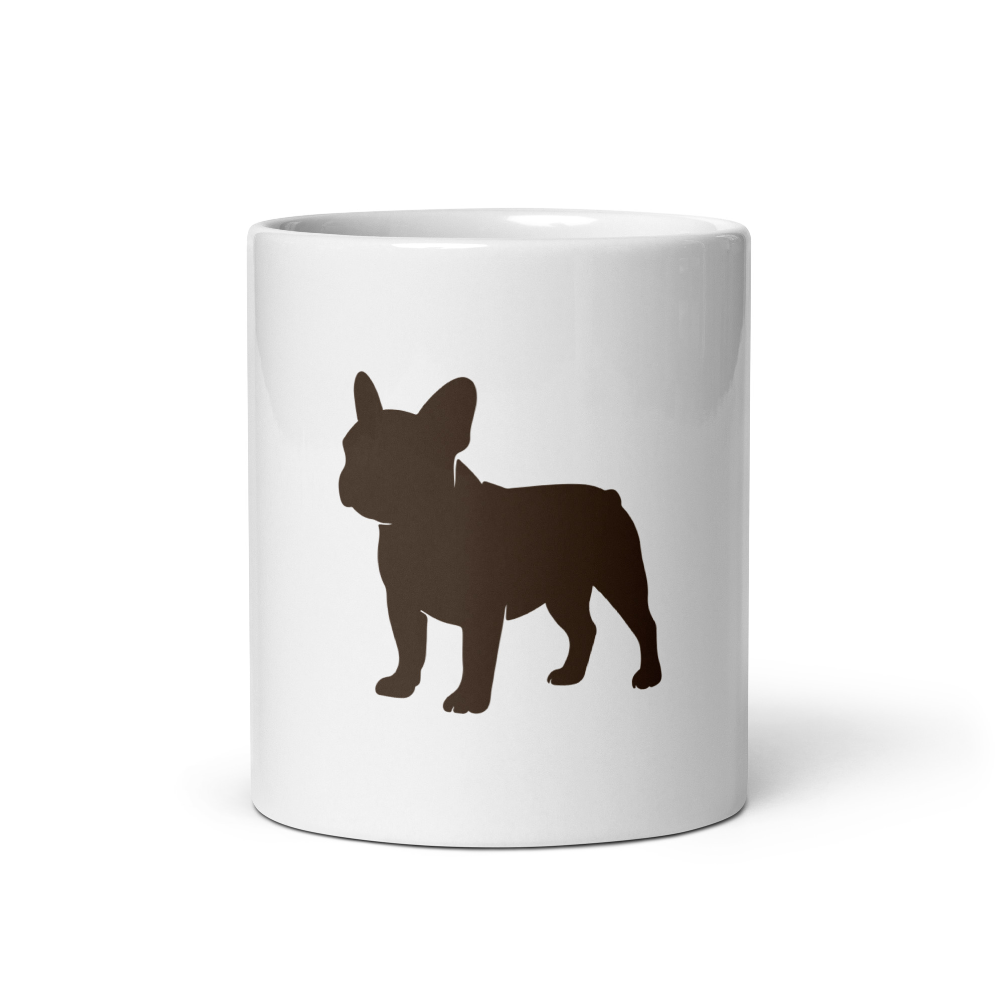French Bulldog White glossy mug