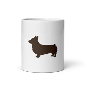 Corgi White glossy mug
