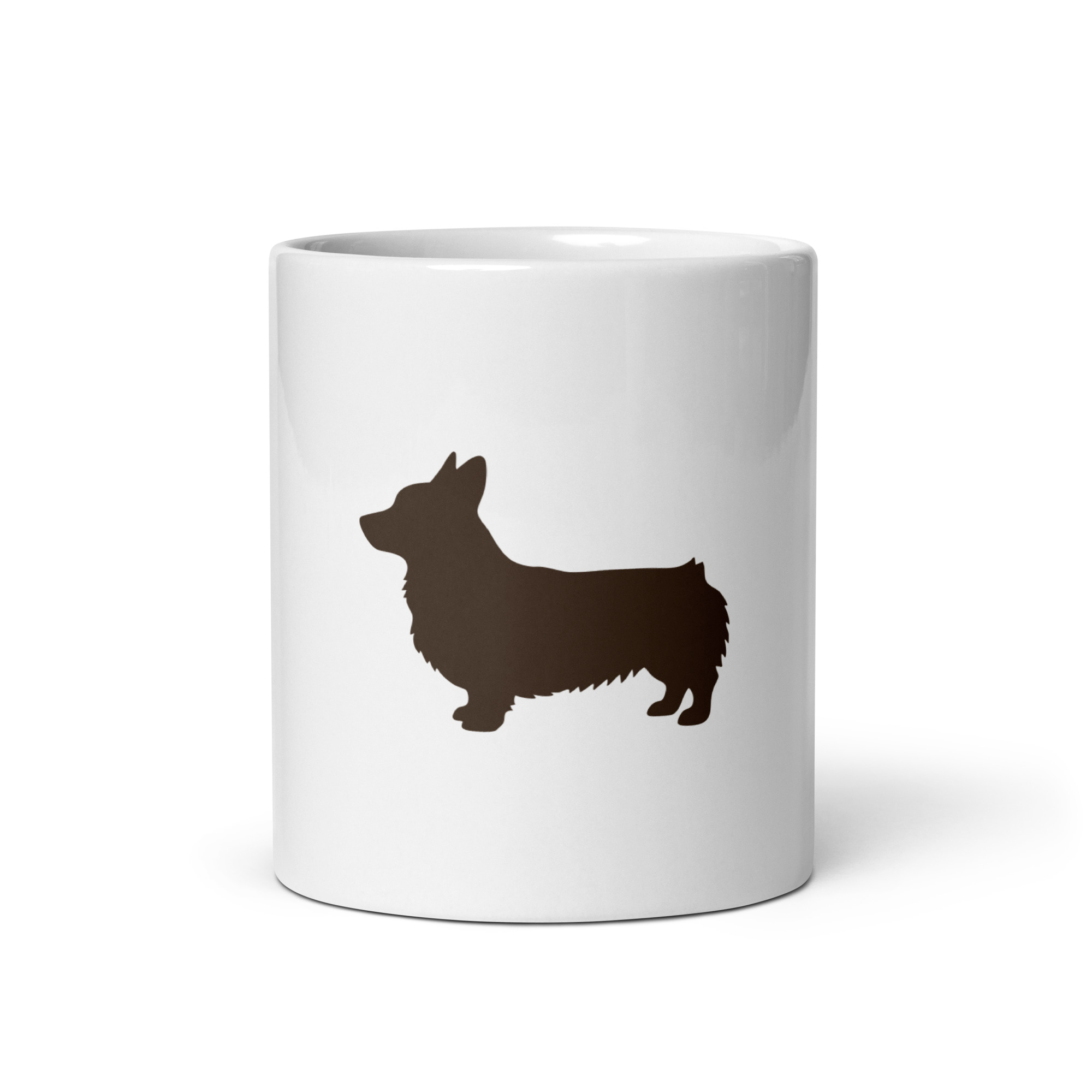 Corgi White glossy mug