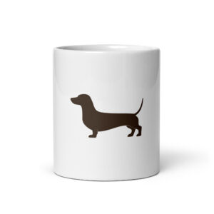 Dachshund White glossy mug