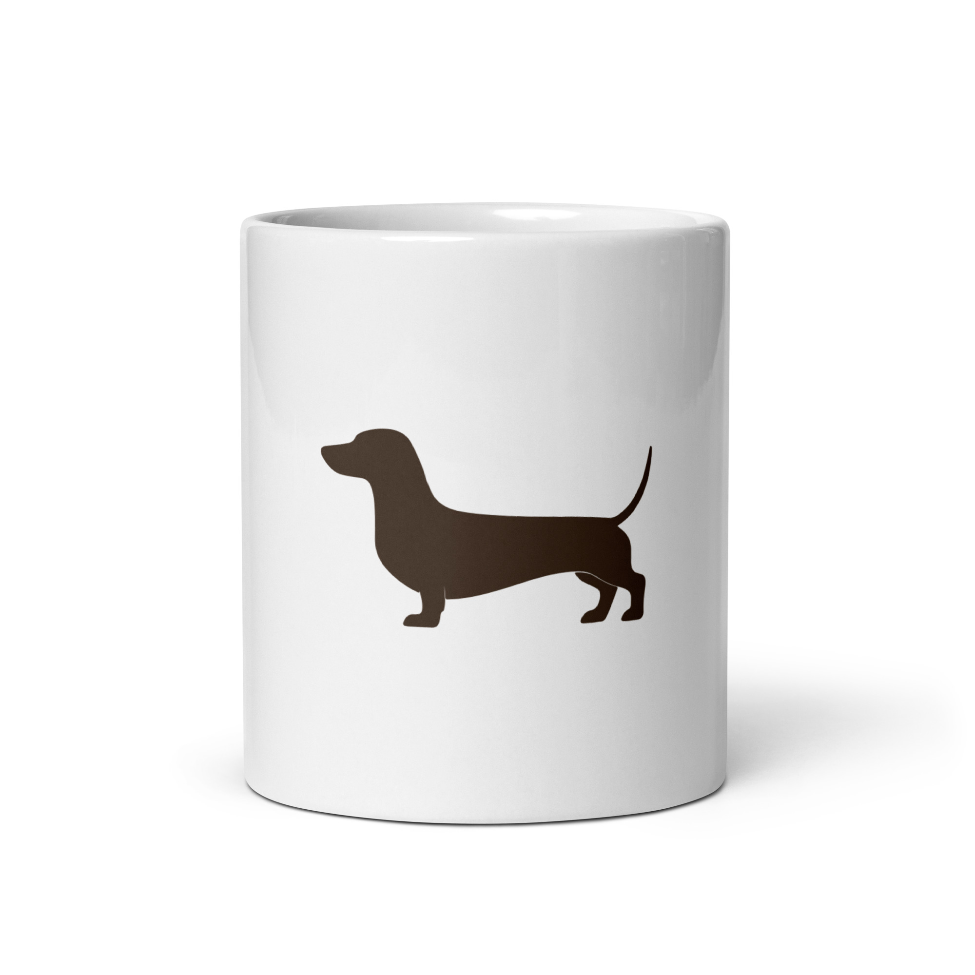 Dachshund White glossy mug